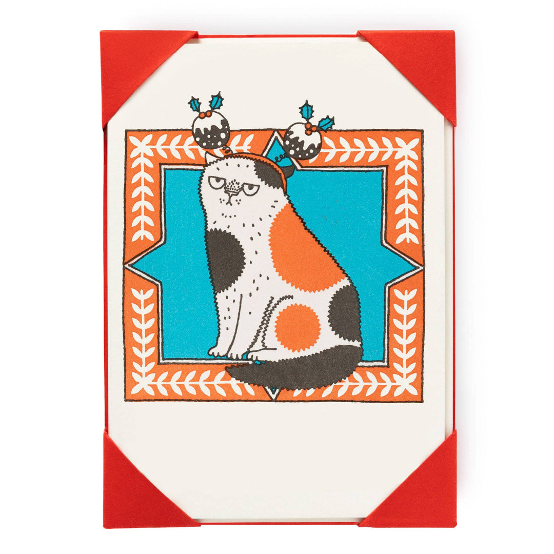 Cat | Notelet Christmas Card (5-Pack) π