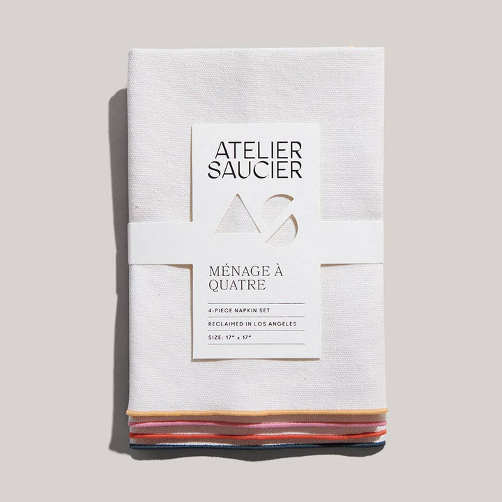 Rainbow Burlap Napkins | Set of 4