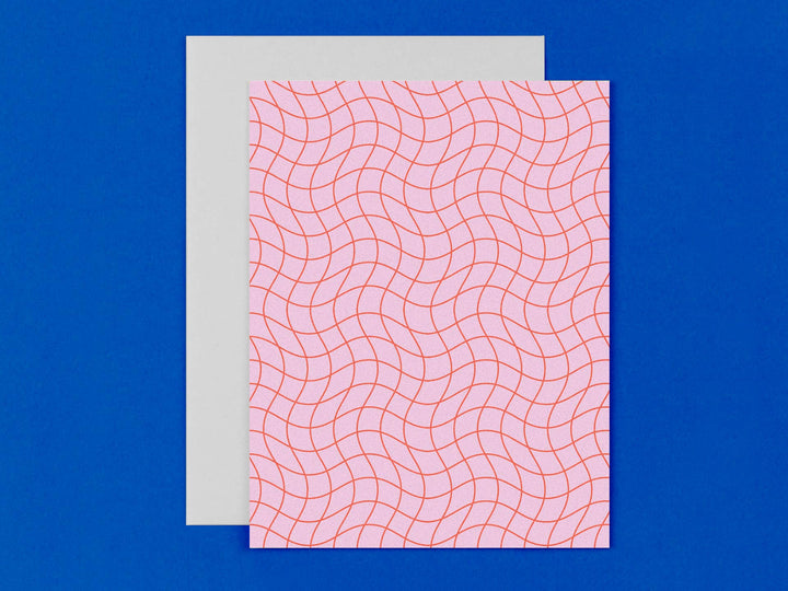 Space Time Checks Assorted Pattern Blank Greeting Card Set