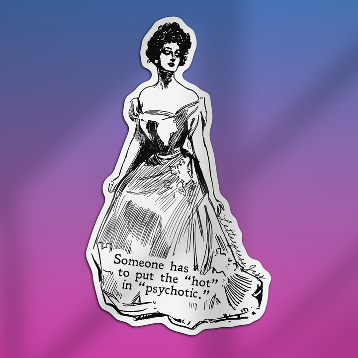 Gibson Girl Psychotic Sticker