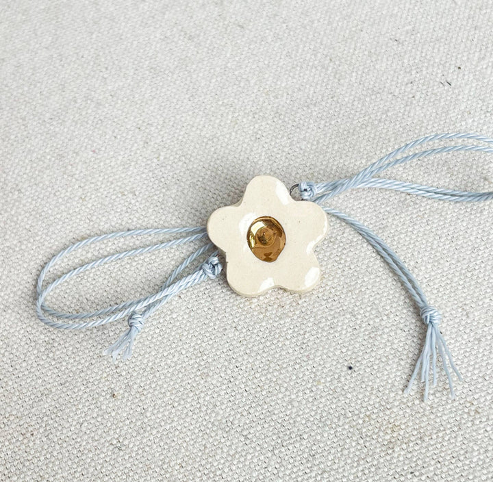 Daisy Charm Bracelet: Navy