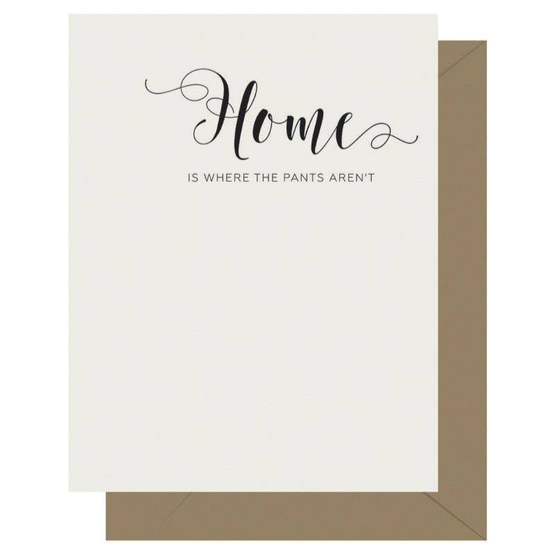 Crass Calligraphy Home Letterpress Greeting Card