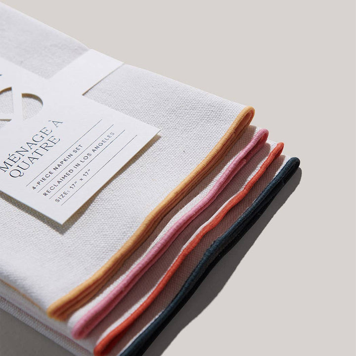 Rainbow Burlap Napkins | Set of 4