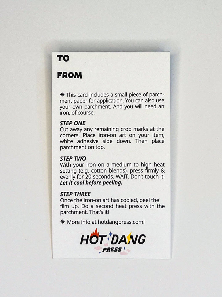 Miss You Letter L'il Something Iron-On Card