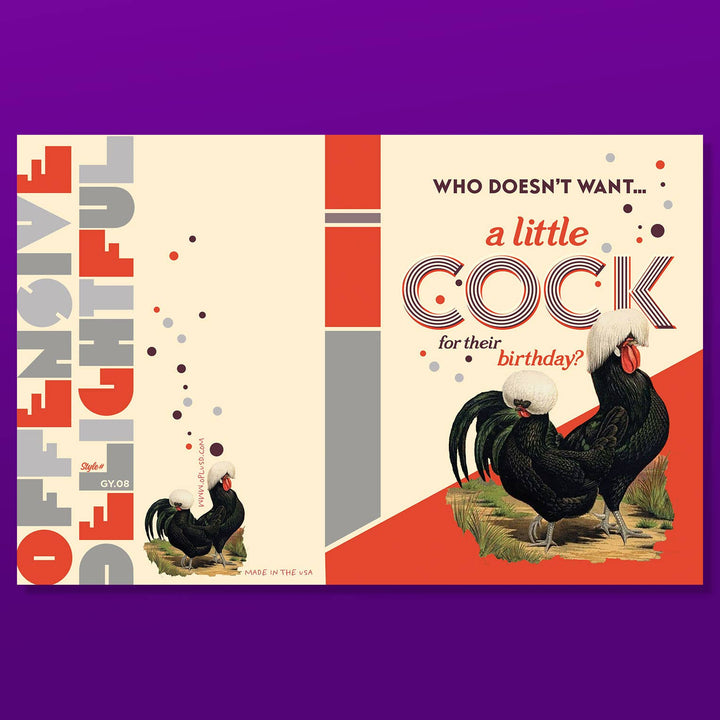 A LITTLE COCK sexy birthday card