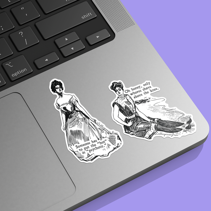 Gibson Girl Psychotic Sticker