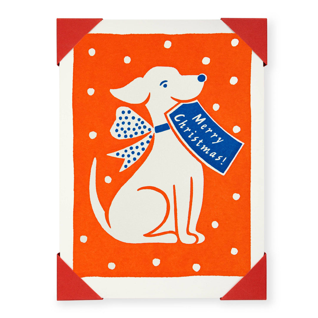 Christmas Dog | Notelet Christmas Card (5-Pack) π