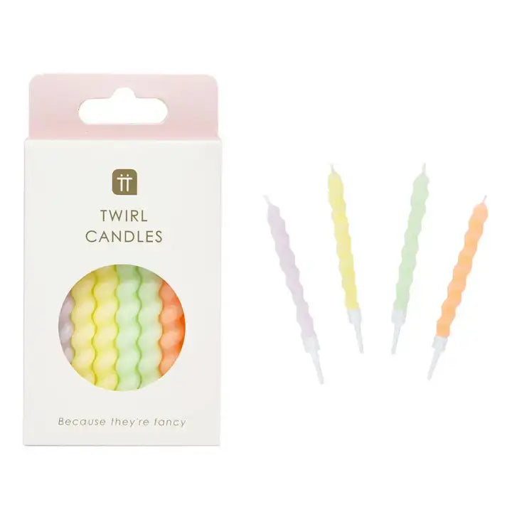 Twisted Pastel  Candles 8 Pack