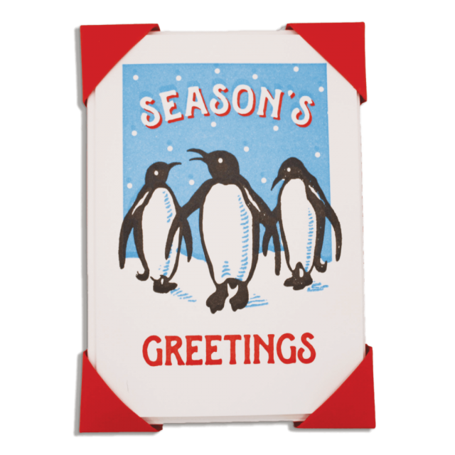 Penguins | Notelet Christmas Card (5-Pack) π