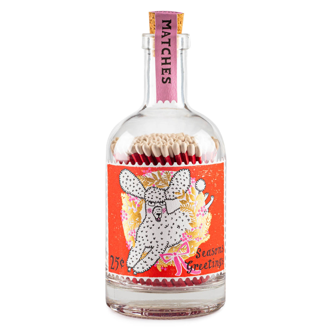 Poodle | Glass Bottle - Christmas Safety Matches π