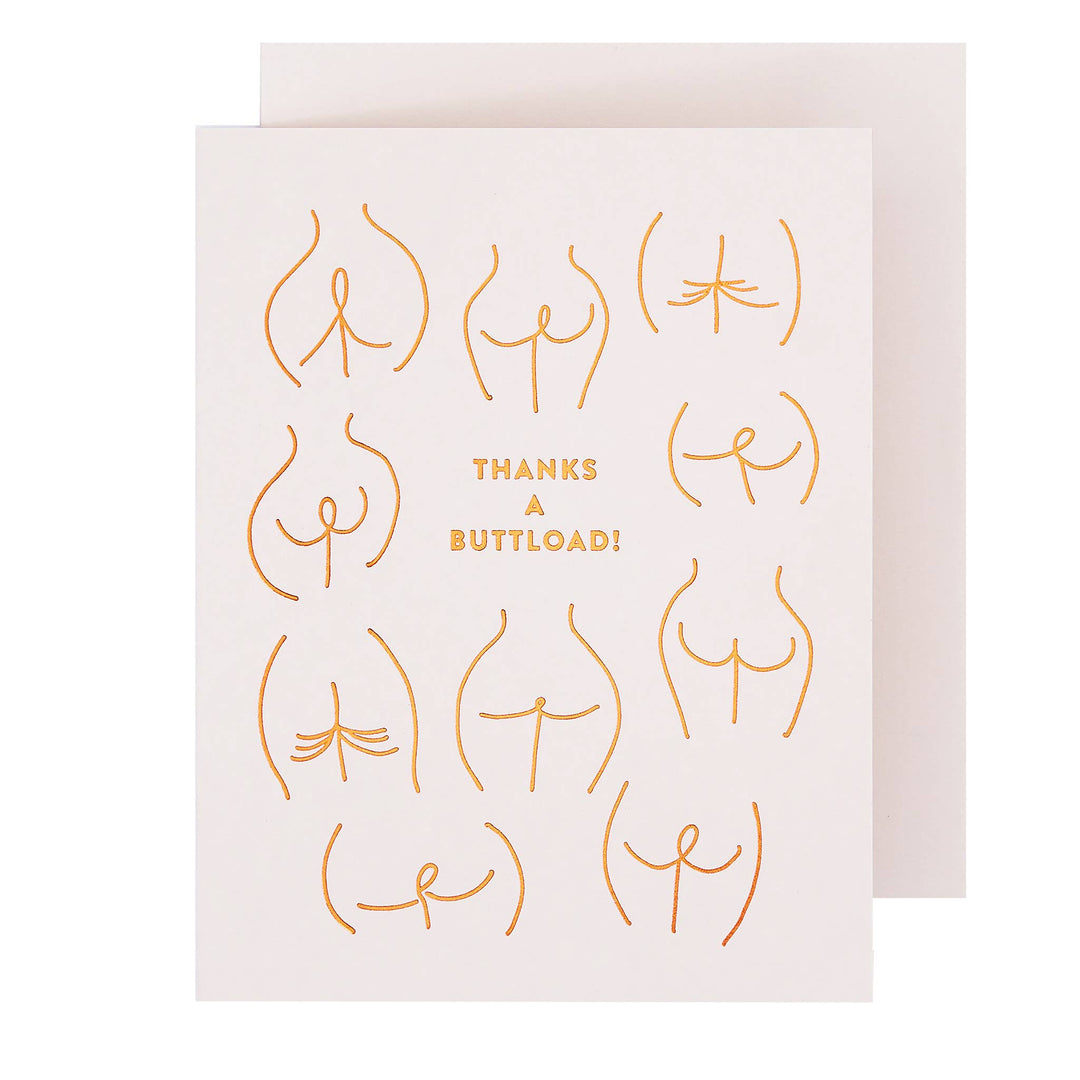 Thanks a Buttload Thank You Card: Single