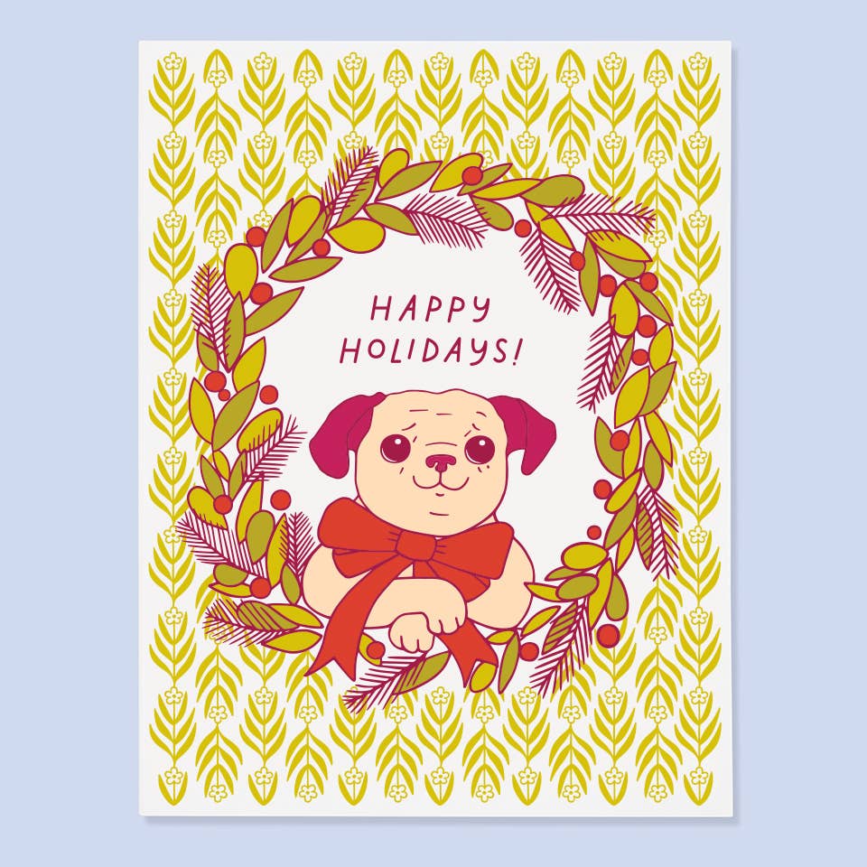 Buffy Wreath Card