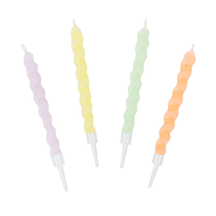 Twisted Pastel  Candles 8 Pack