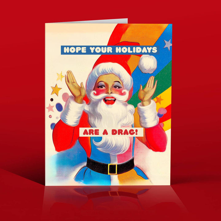 CHRISTMAS is A DRAG! gay holiday card