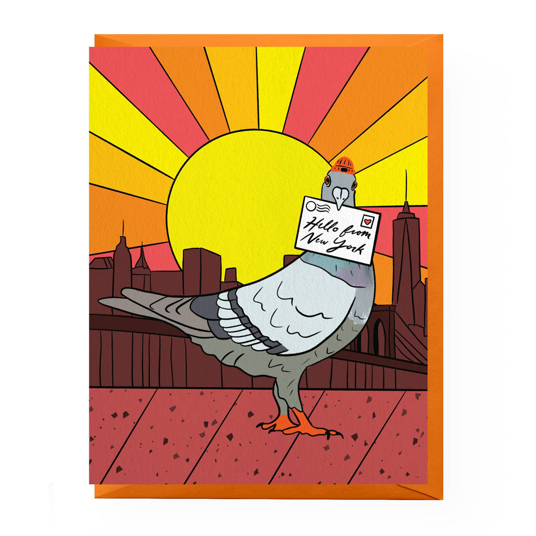 New York Pigeon Greeting Card