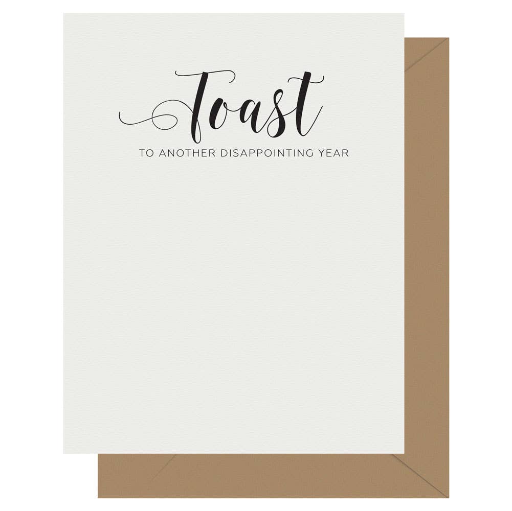Crass Calligraphy Toast Letterpress Greeting Card