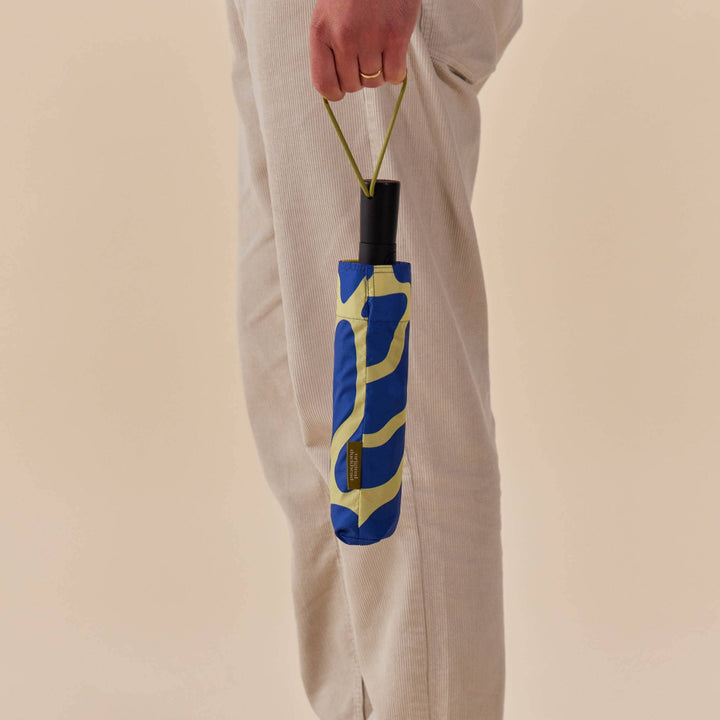 The Daily - Blue Ripples Automatic Umbrella: Blue