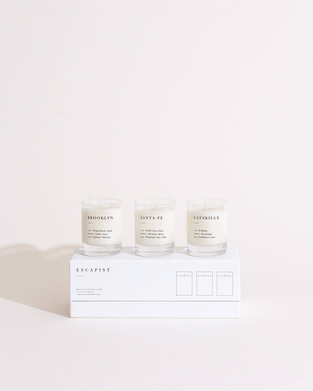 Smoke + Woods Votive Set: BK-Santa Fe-Catskills