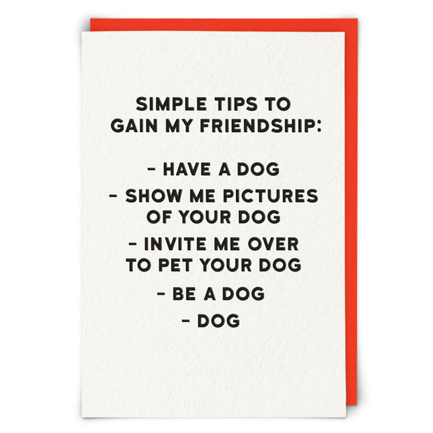 Friendship Simple Tips Card