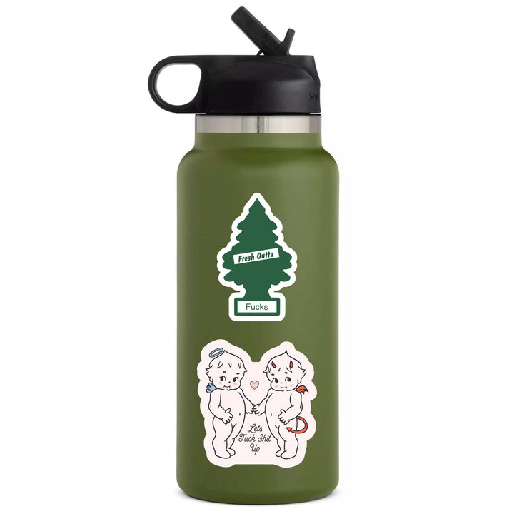 Angel Devil Cute Swear High Quality Vinyl Sticker