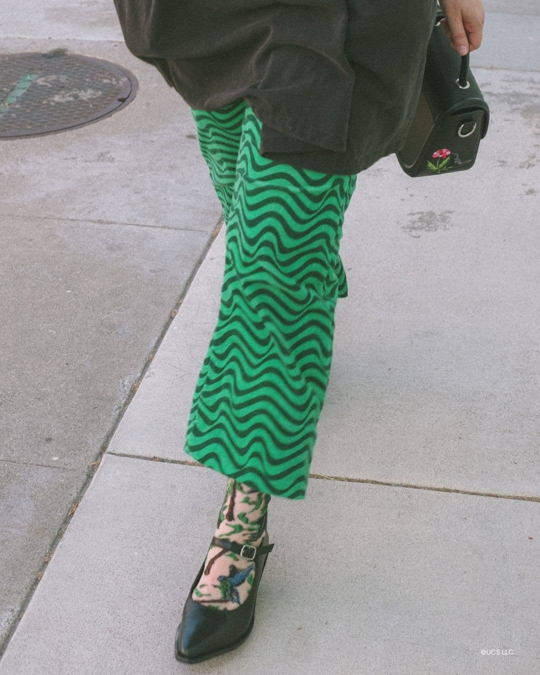 Wicked Elphaba Silhouette Sheer Crew Sock