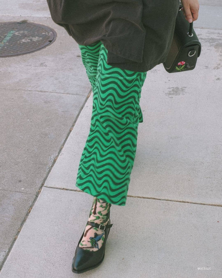 Wicked Elphaba Silhouette Sheer Crew Sock