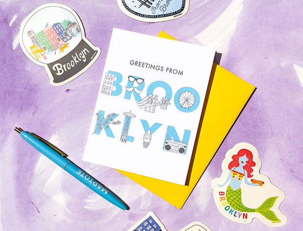 Brooklyn Font Greeting Card