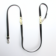 The Fritz Dog Leash | Black Tie White Sand | Bridal: Small