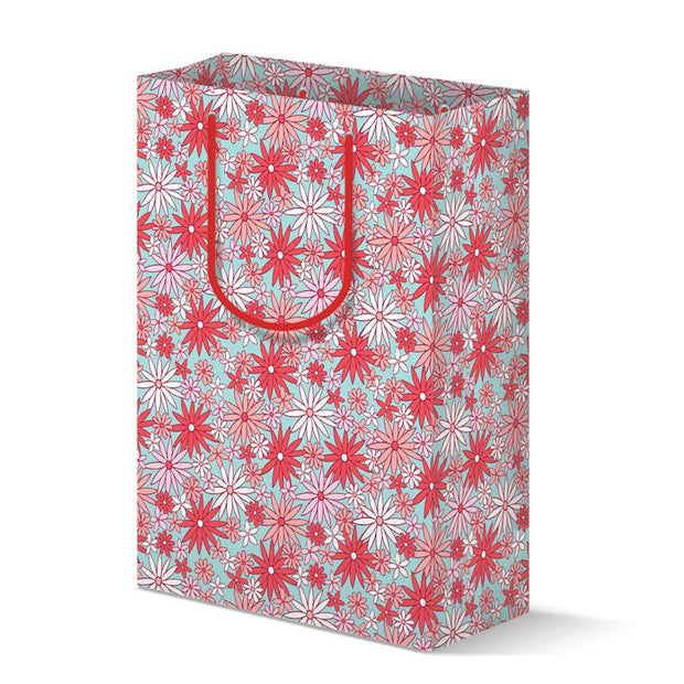 Poinsettia Floral Gift Bag