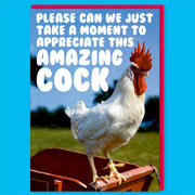 Appreciate This Amazing Cock Greeting Card