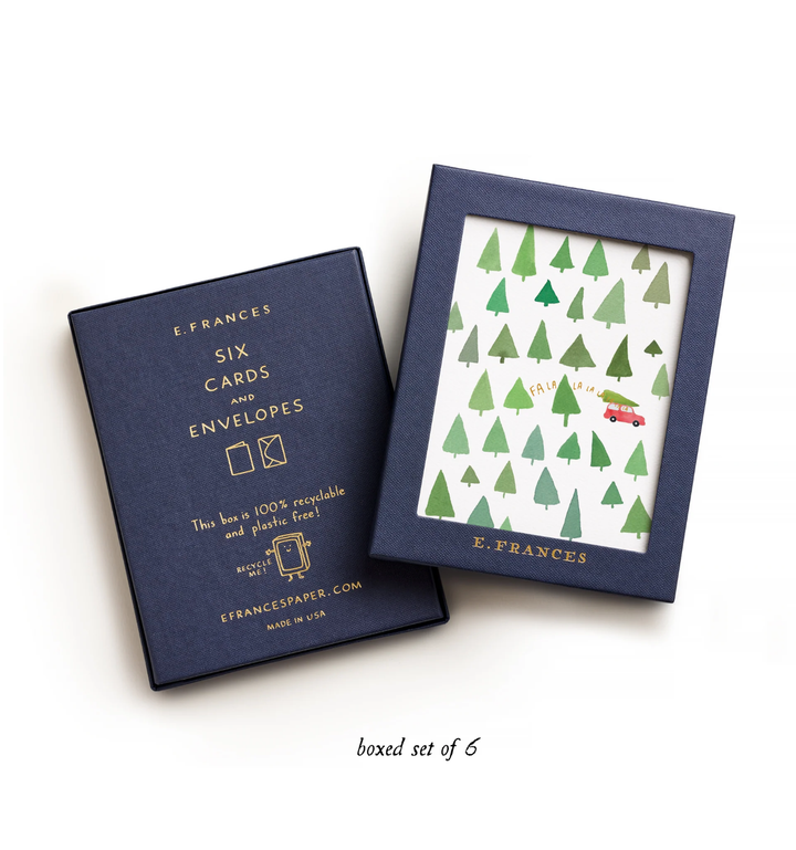 Fa La La La La Trees Christmas Cards Boxed Set, Set of 6