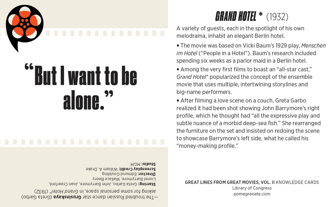Great Lines from Great Movies, Vol. II Knowledge Cards