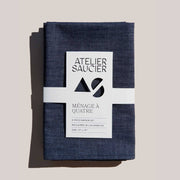 Dark Denim Linen Napkins | Set of 4