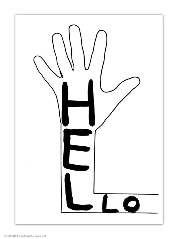 A6 Art Postcard By David Shrigley - Hello