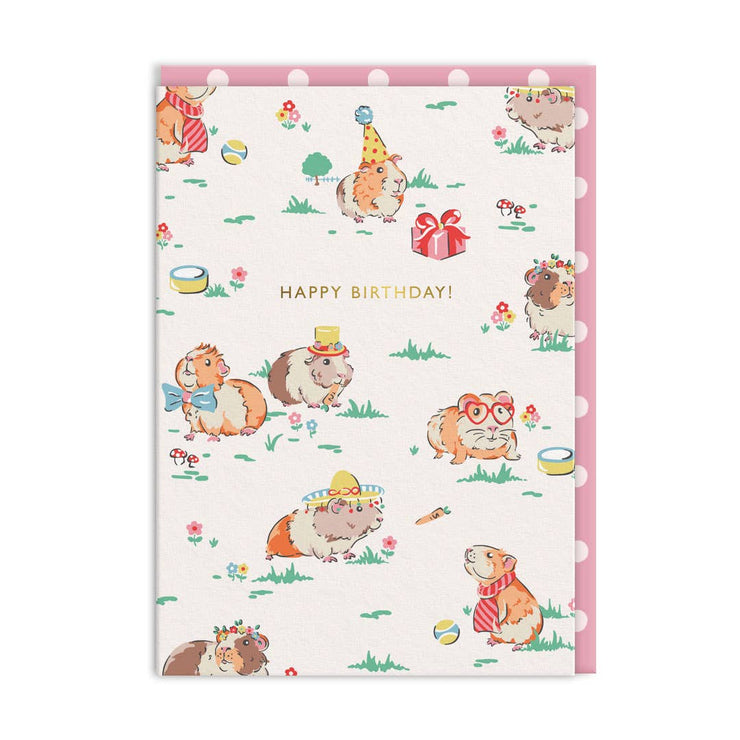 Guinea Pig Happy Birthday Greeting Card