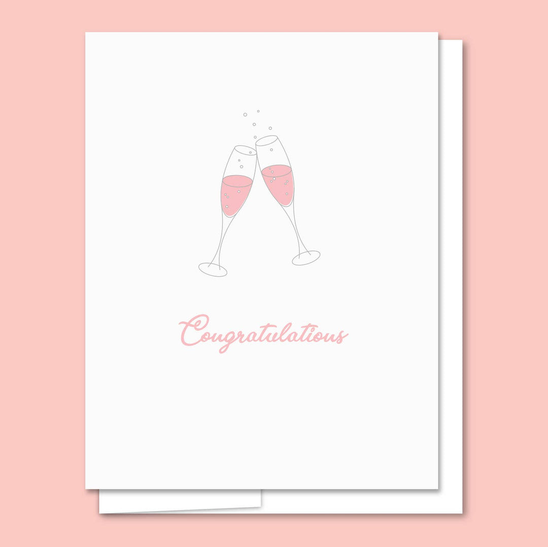 Champagne - Letterpress Congratulations Card