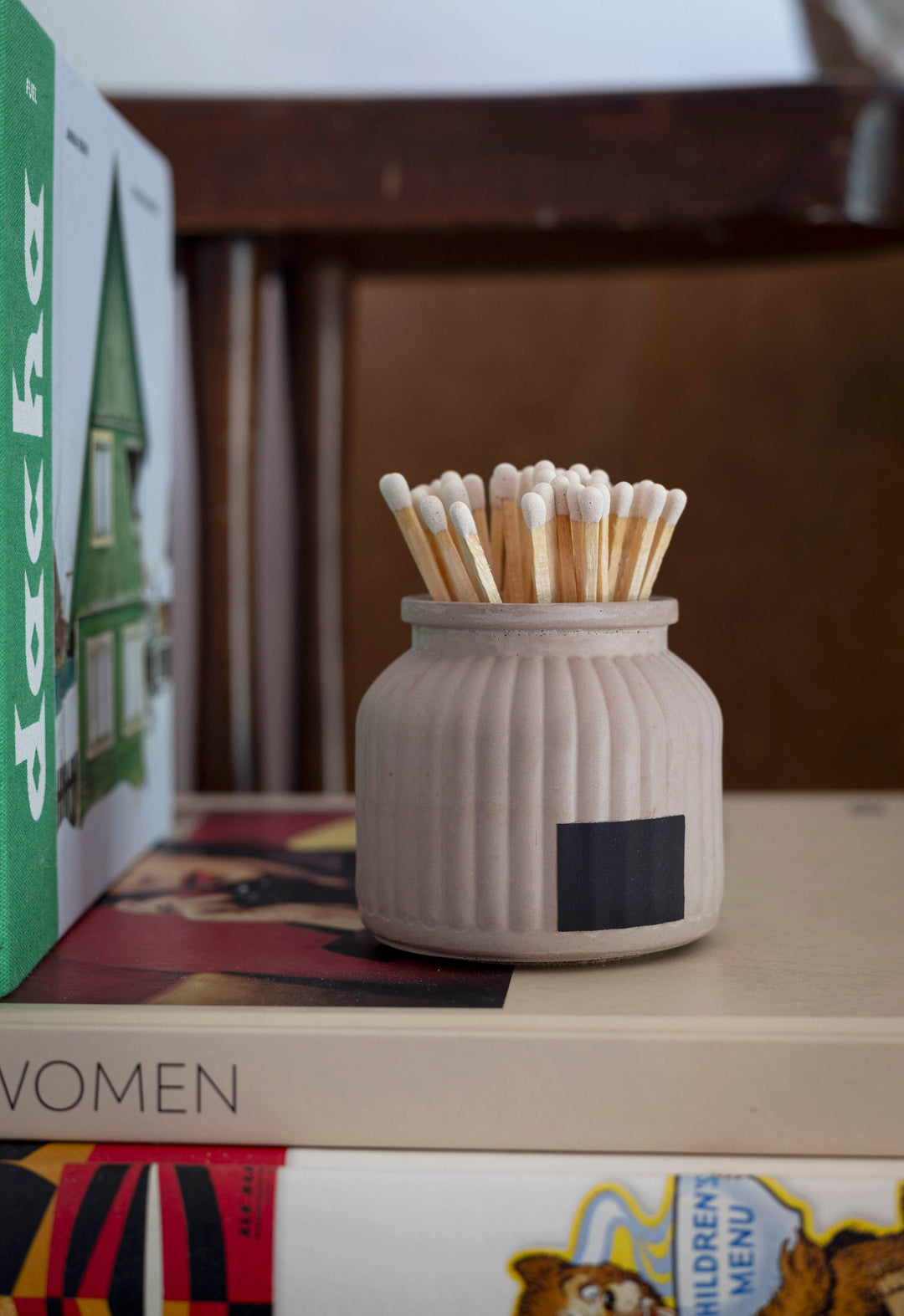 Apothecary Match Holder- Long Matches: Brick