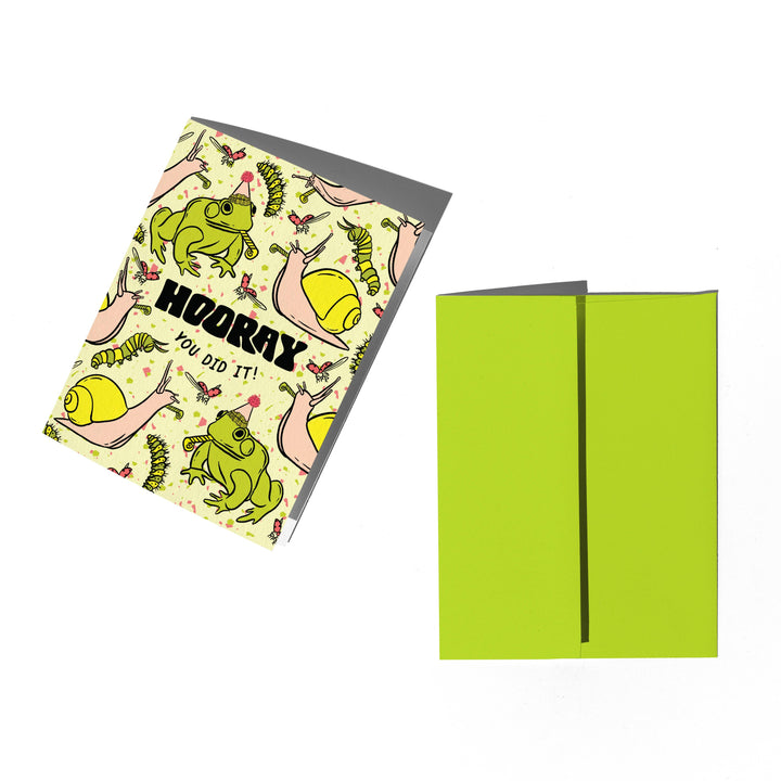 Garden Friends Frog Congratulations Card