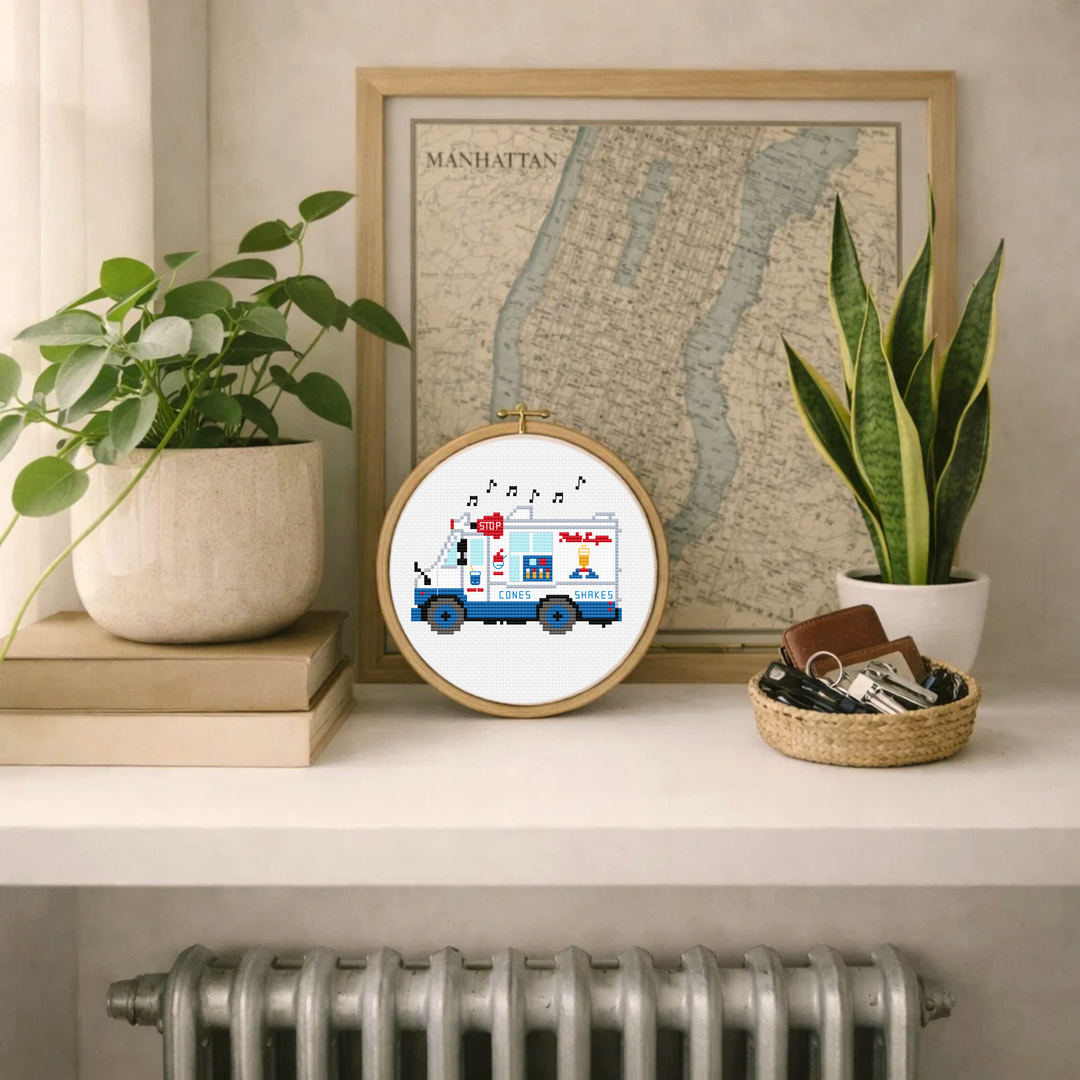 Mr. Softee Truck Cross Stitch Kit