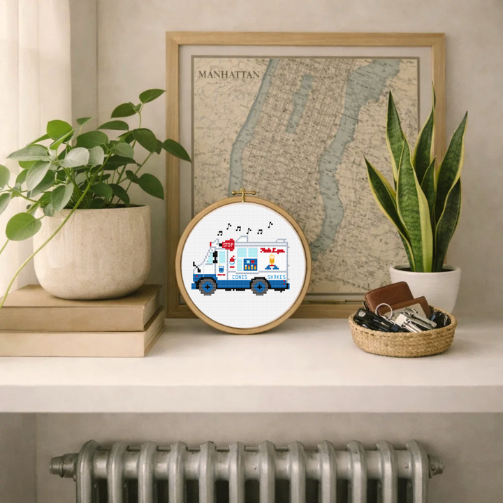 Mr. Softee Truck Cross Stitch Kit