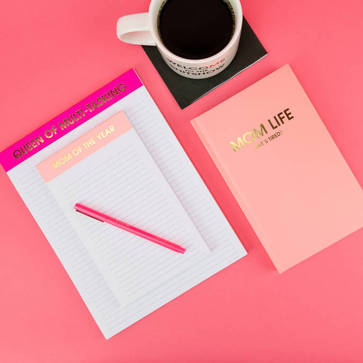 Mom Life (she's tired) - Daily Journal - Bright Hardcover