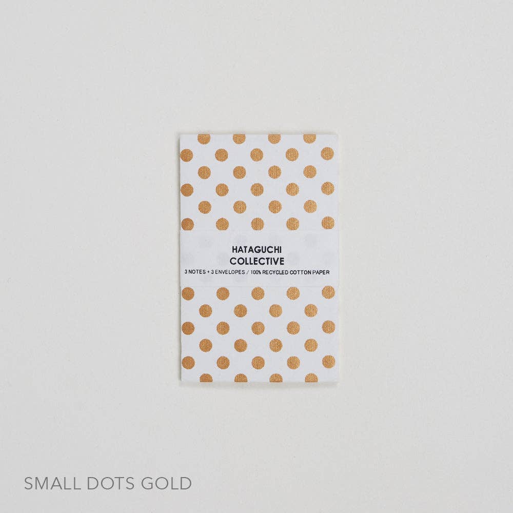 Small Envelope with Notecard Set: DOTS SUPER GOLD