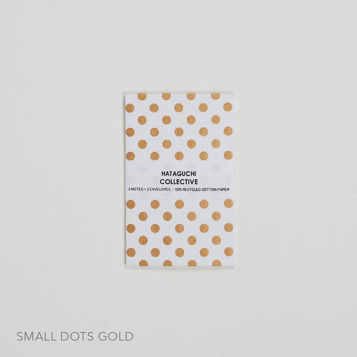 Small Envelope with Notecard Set: DOTS SUPER GOLD