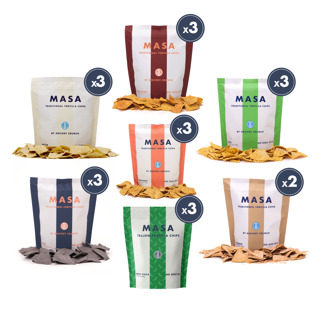 MASA Chips, Master Flavor Package, 5oz Bag Case