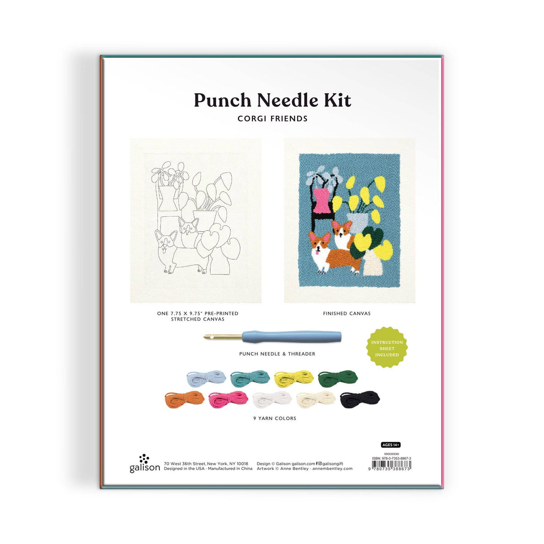 Corgi Friends Punch Needle Kit