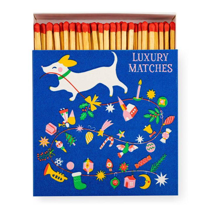 Festive Dog | Square - Christmas Safety Matches🎄