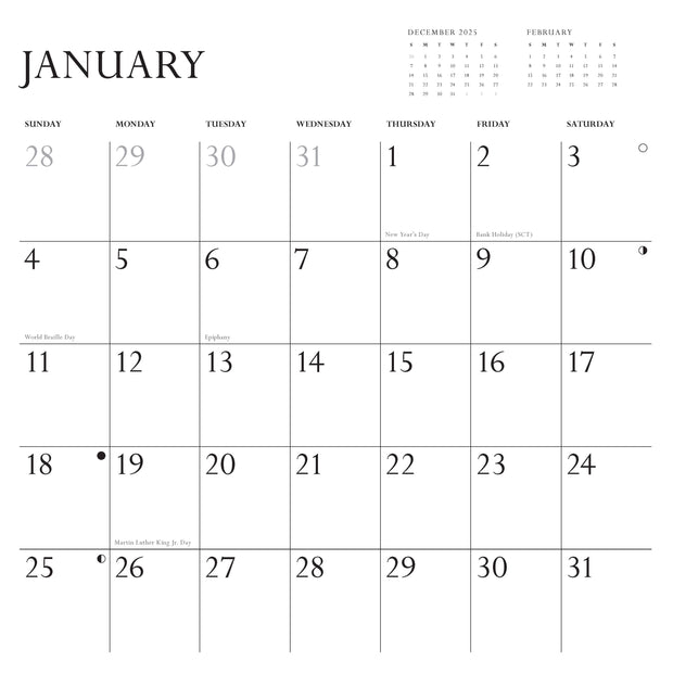 Disappointing Affirmations 2026 Wall Calendar