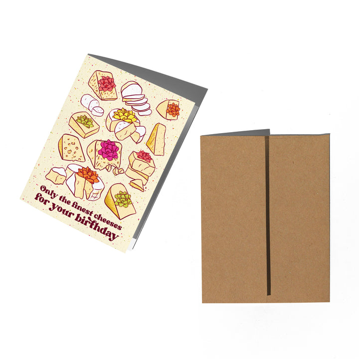 Cheese Birthday Card: Clear sleeve