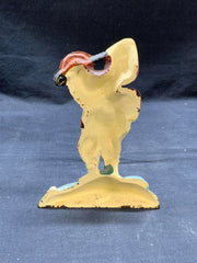 Vintage Painted Cast Iron Gold Figural Doorstop