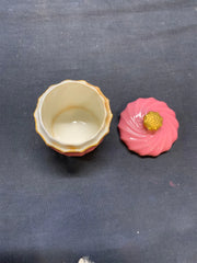 Vintage Coalport Gilt Pink Porcelain Box